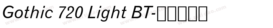 Gothic 720 Light BT字体转换